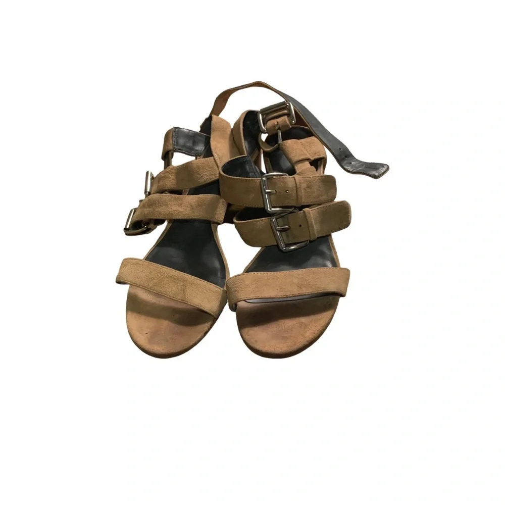 Rebecca Minkoff brown suede leather gladiator style strappy sandals shoes 7.5 - Picture 4 of 8